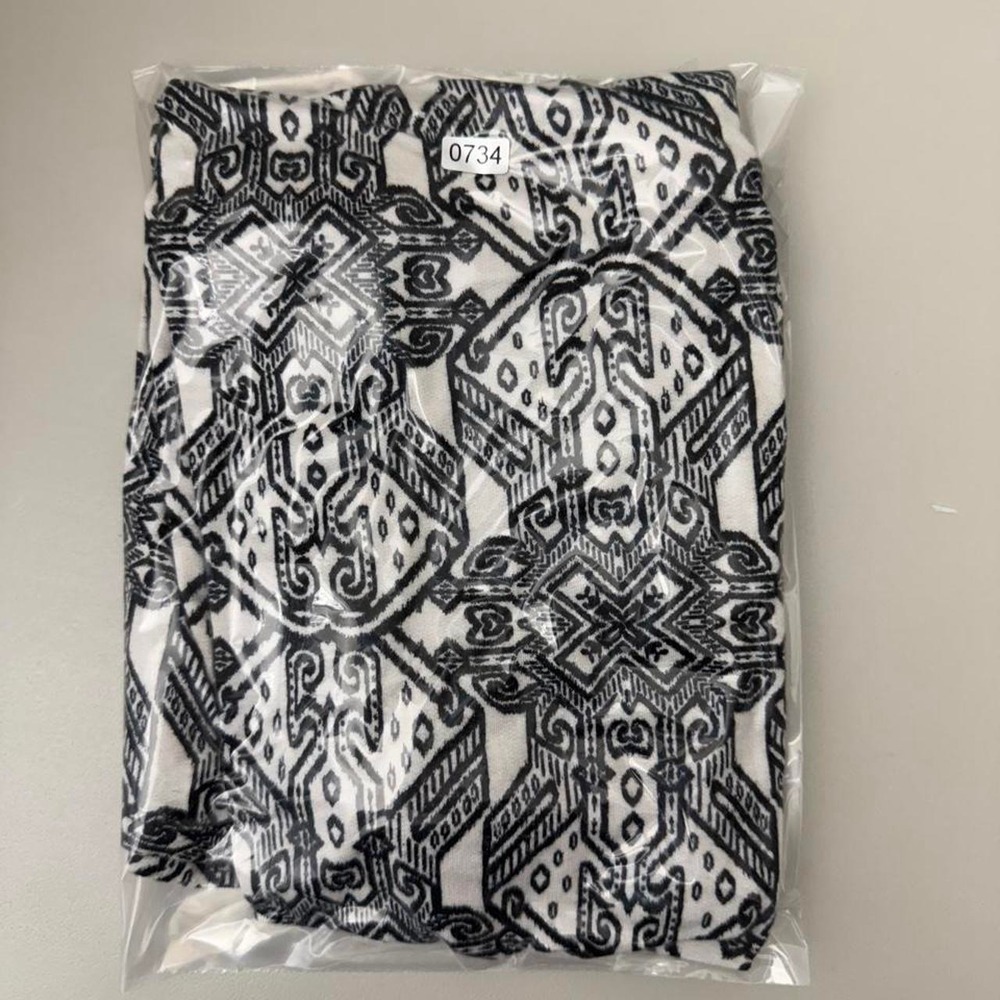 Summer Boho style black & white geometric pattern maxi dress tie back size small - Picture 7 of 7